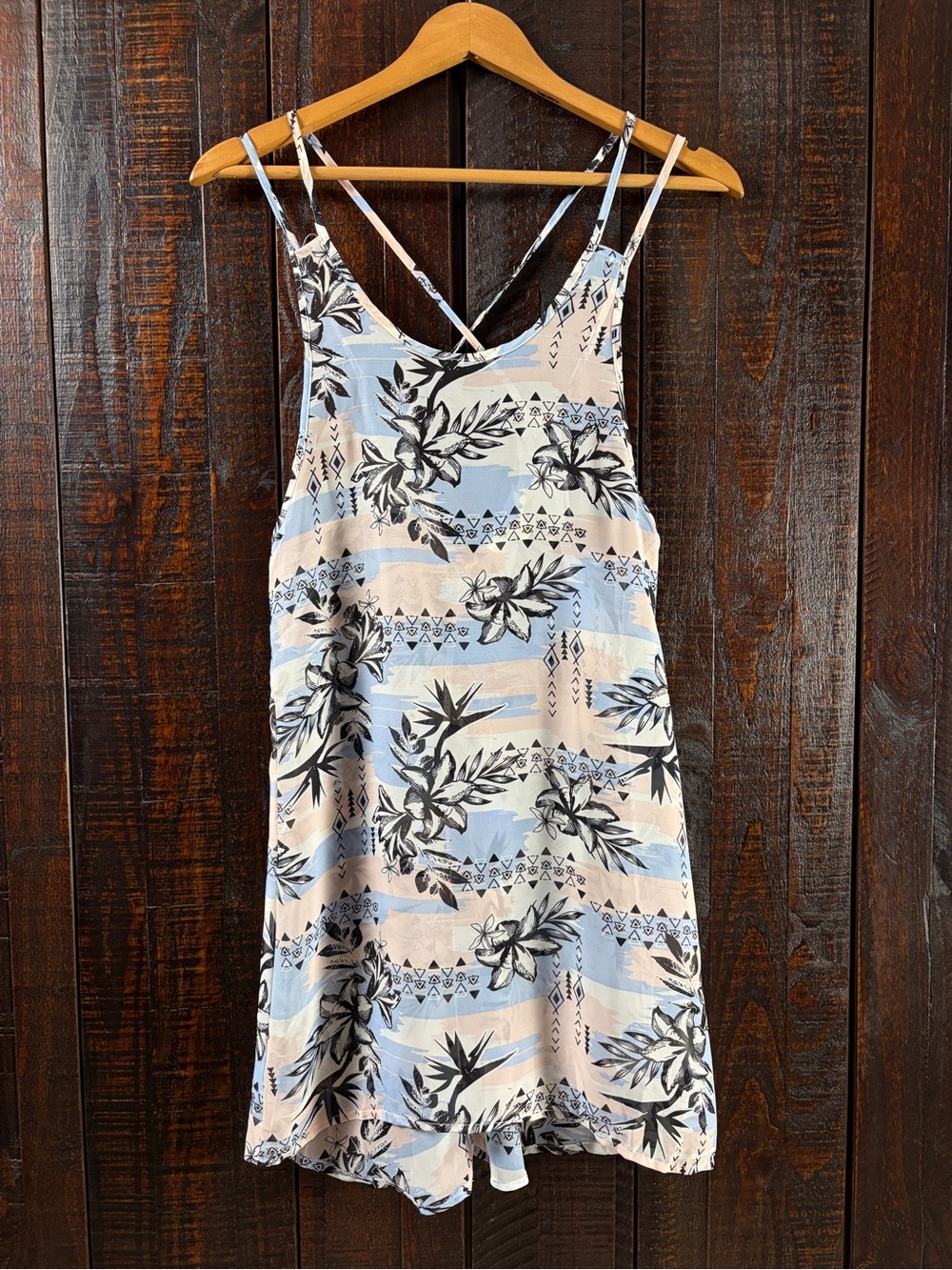 Miken Floral Chiffon Beach Cover Up Dress XS